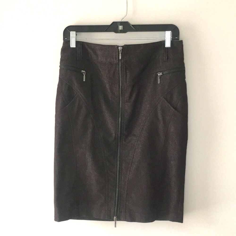 Dalia Zipper Moto Fitted Skirt Size 4